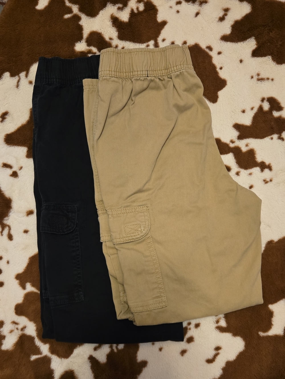 Place Kids Cargo Shorts in Tan and Black